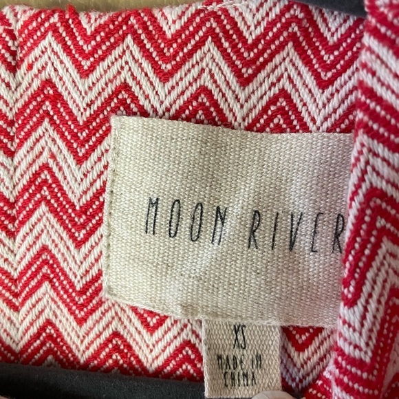 Anthropologie Moon River Chevron Fringe Top XS - Picture 6 of 7